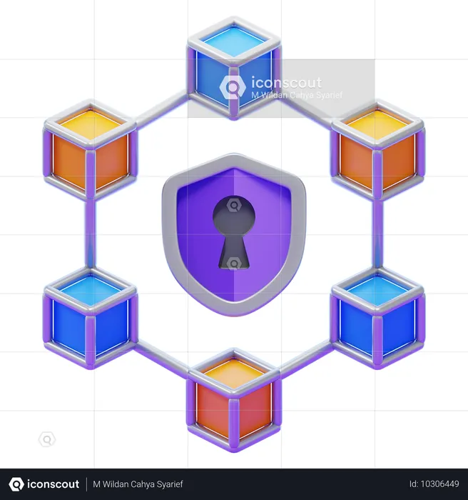 Blockchain Protocol  3D Icon