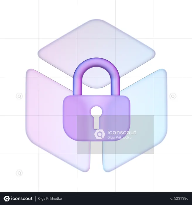 Blockchain Security  3D Icon