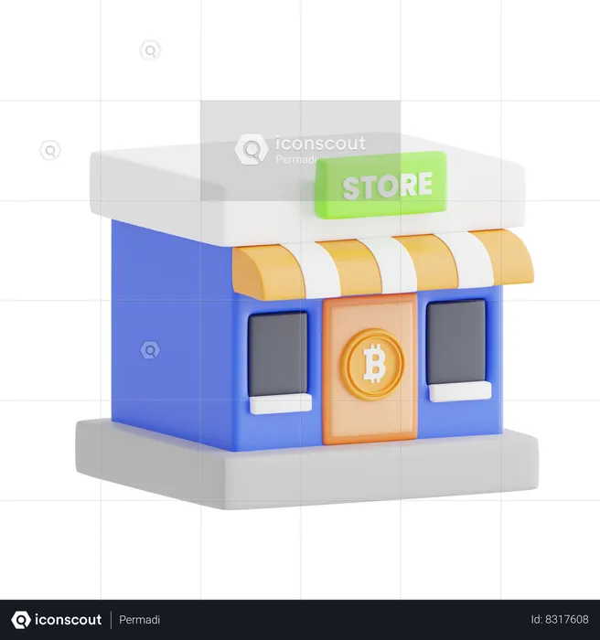 Blockchain Store  3D Icon