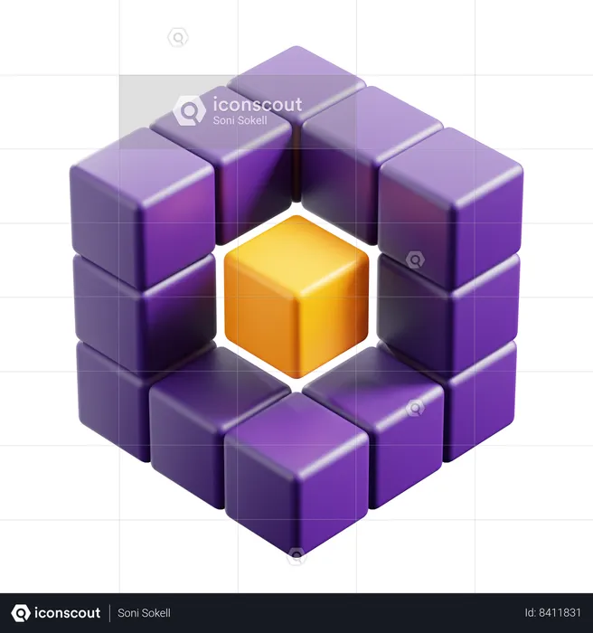 Blockchain Technology  3D Icon