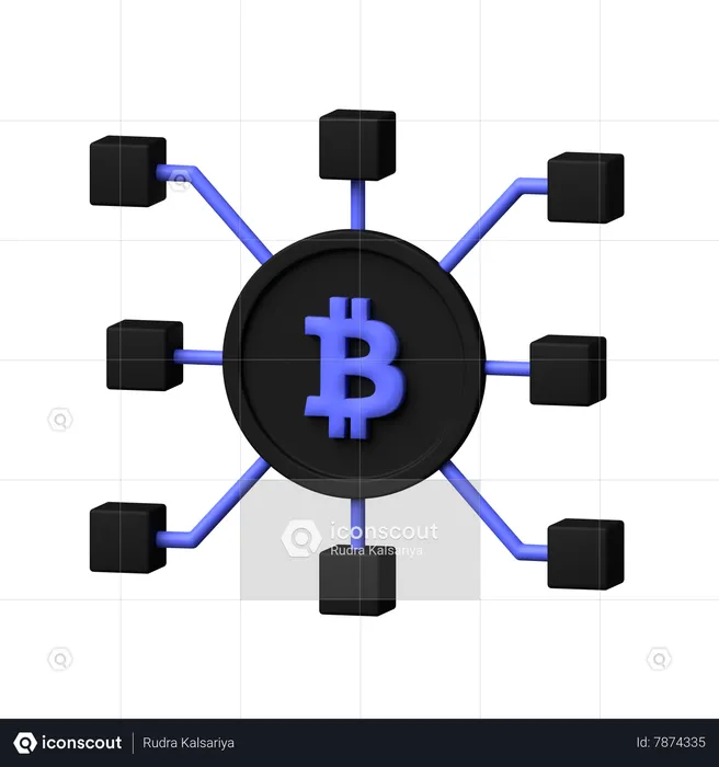 Blockchain Technology  3D Icon