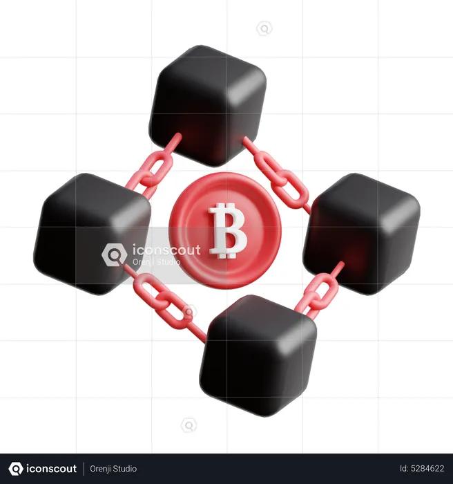 Blockchain Technology  3D Icon