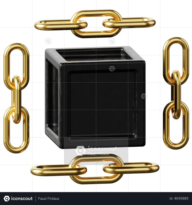 Blockchain Technology  3D Icon