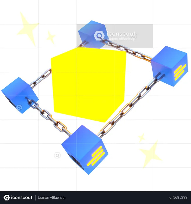 Blockchain Technology  3D Icon