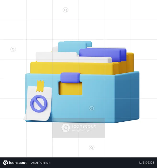 Blocked Archive  3D Icon