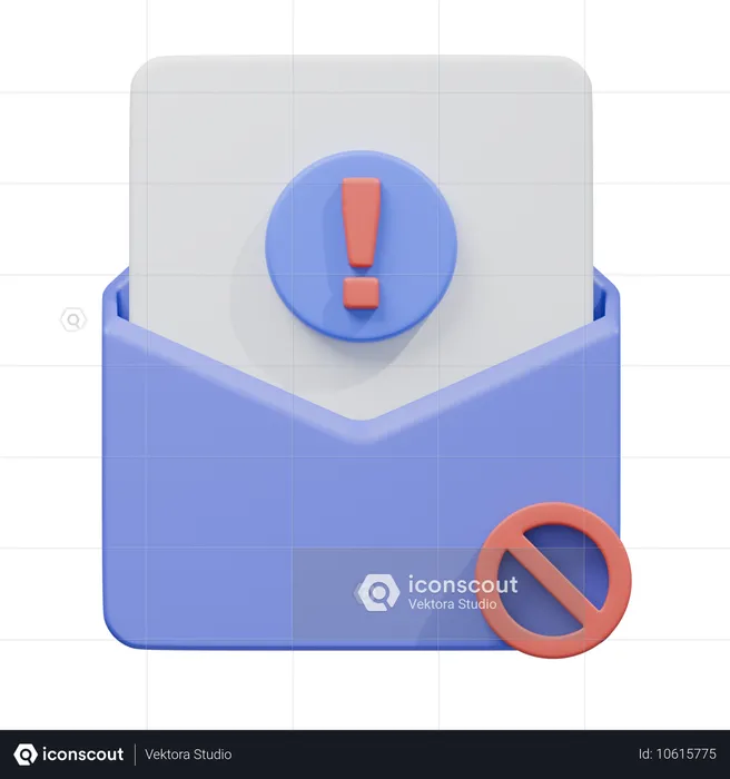 Blocked Mail  3D Icon