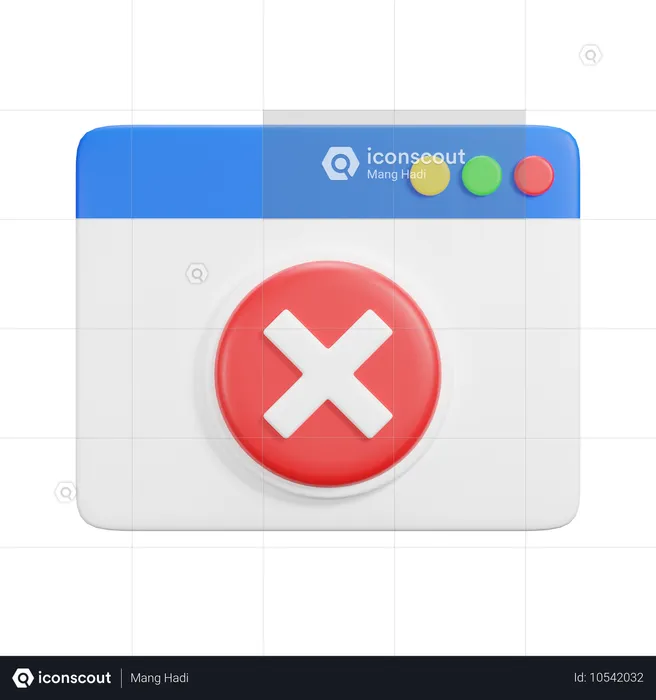 Blocked Website  3D Icon