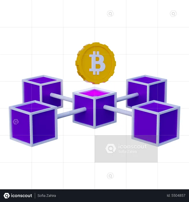 Blockhain  3D Icon