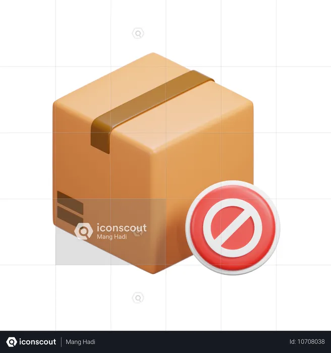 Blockierte Box  3D Icon