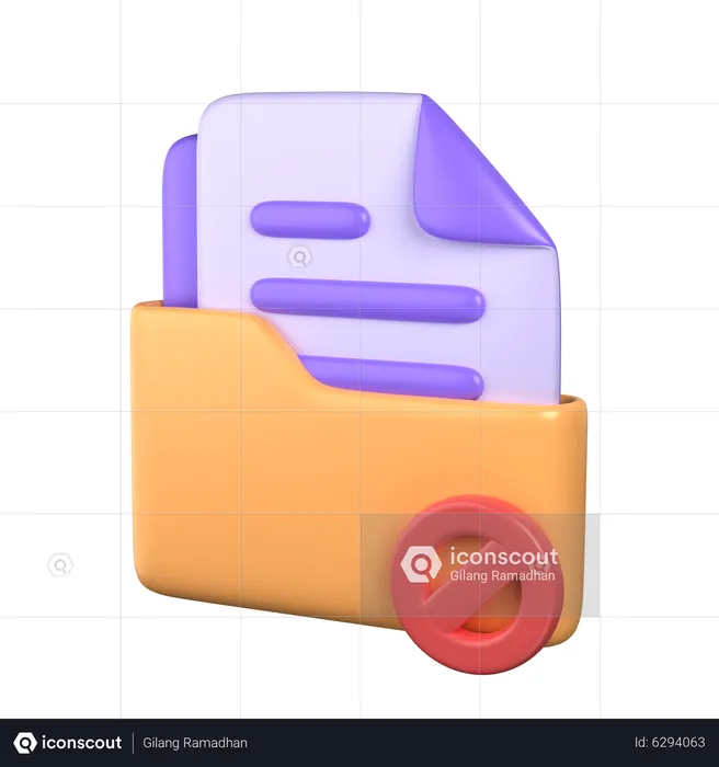 Gesperrter Ordner  3D Icon