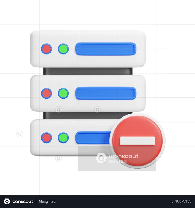 Blockierter Server  3D Icon