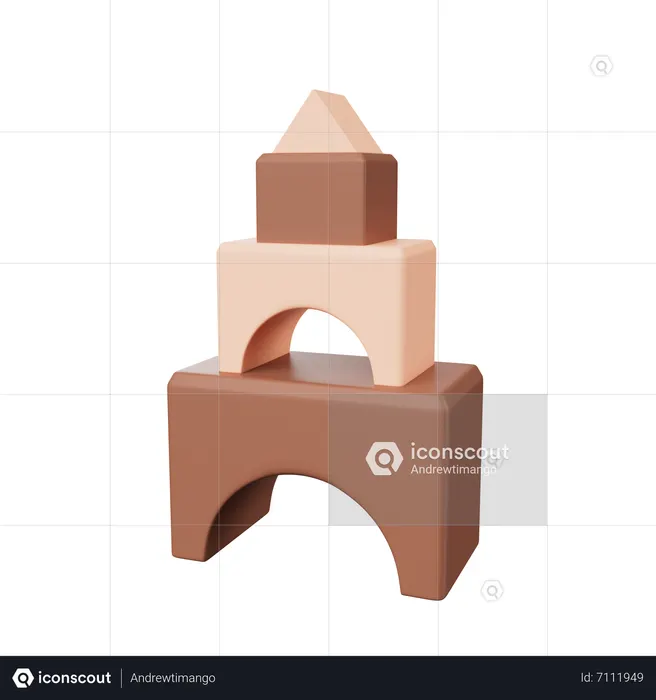 Blocks Toy  3D Icon