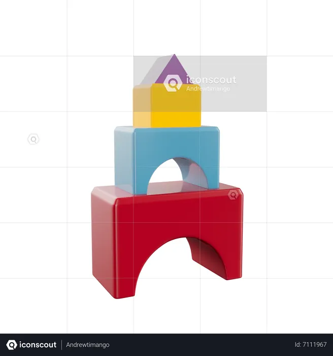 Blocks Toy  3D Icon