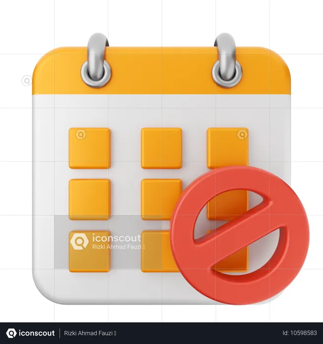 Bloquear calendário  3D Icon