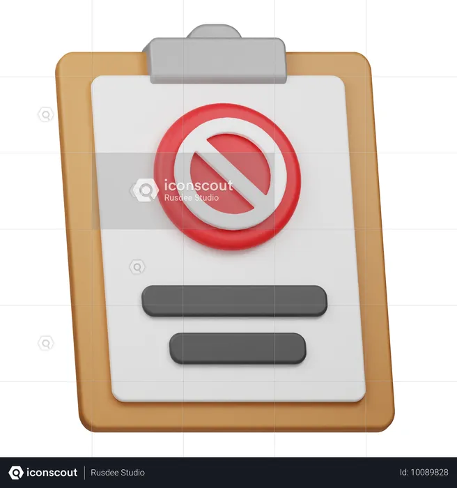 Relatório de bloqueio  3D Icon