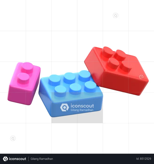 Blocos de brinquedo  3D Icon