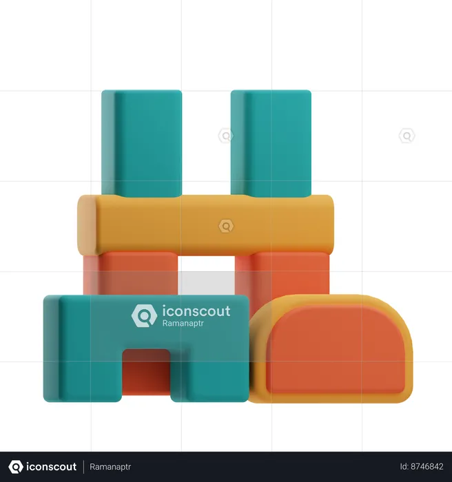 Blocos de construção  3D Icon