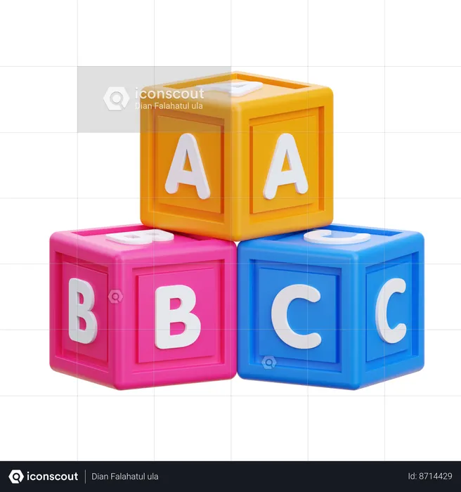 Blocs abc  3D Icon