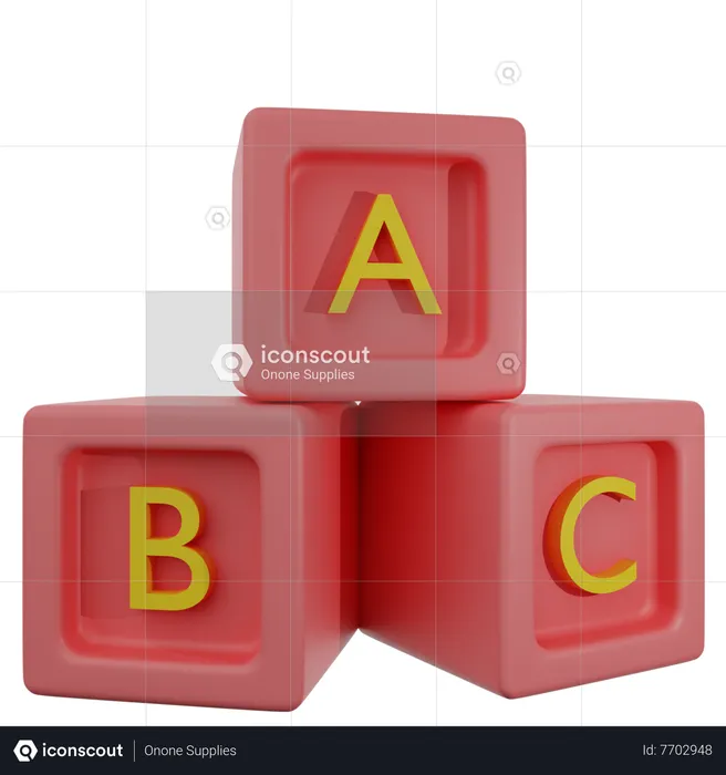 Blocs abc  3D Icon