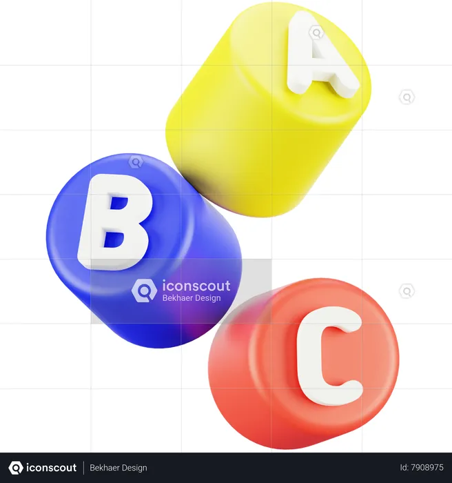 Blocs abc  3D Icon