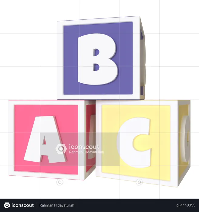 Blocs d'éducation  3D Illustration