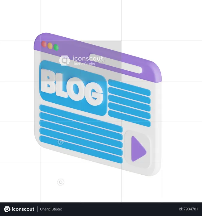 Blog  3D Icon