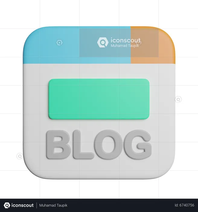 Blog  3D Icon