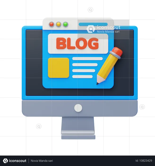 Blogs sociales  3D Icon