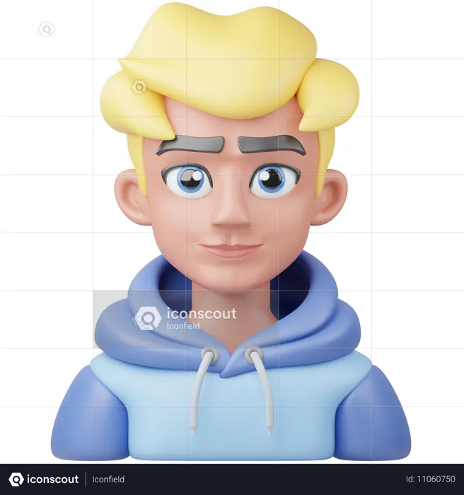 Blonder Junge  3D Icon