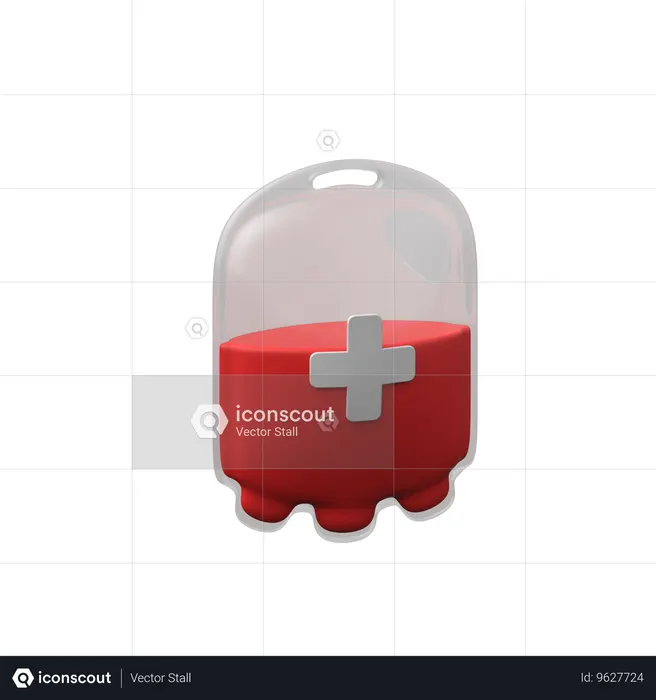 Blood Bag  3D Icon