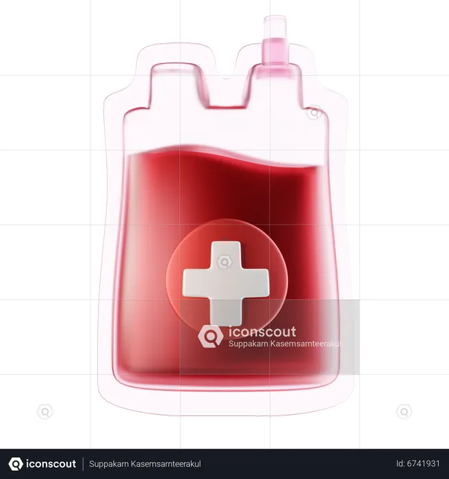 Blood Bag  3D Icon