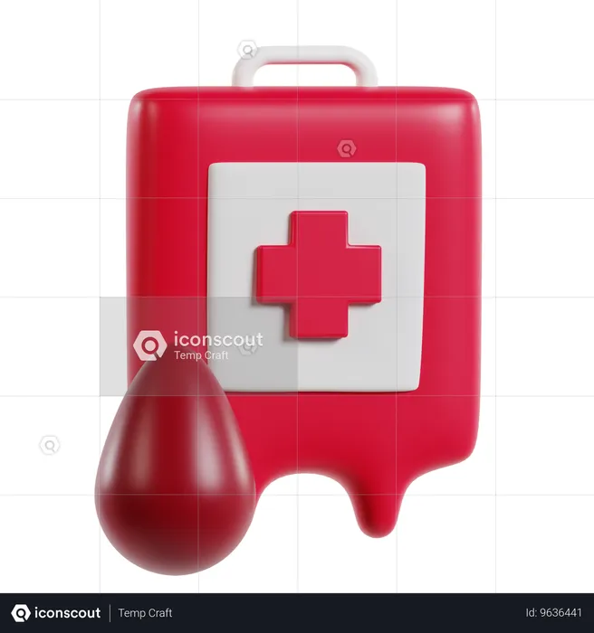 Blood Bag  3D Icon