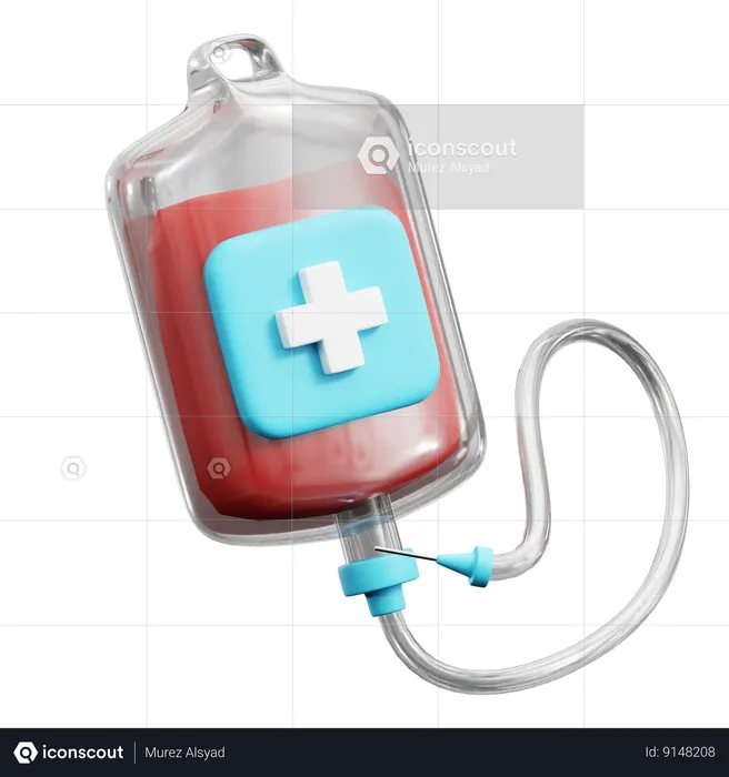 Blood Bag  3D Icon