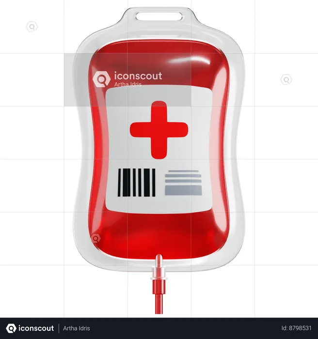 Blood Bag  3D Icon