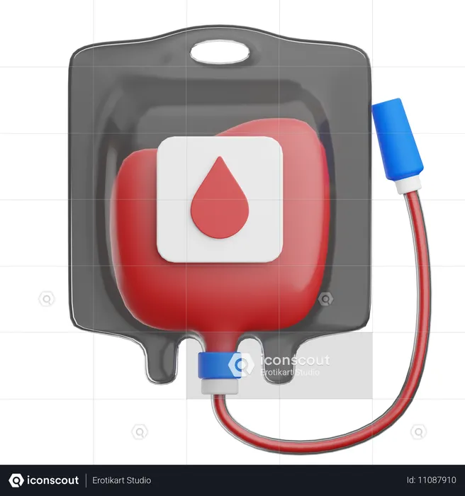 Blood Bag  3D Icon