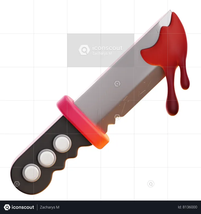 Blood Coated Knife  3D Icon