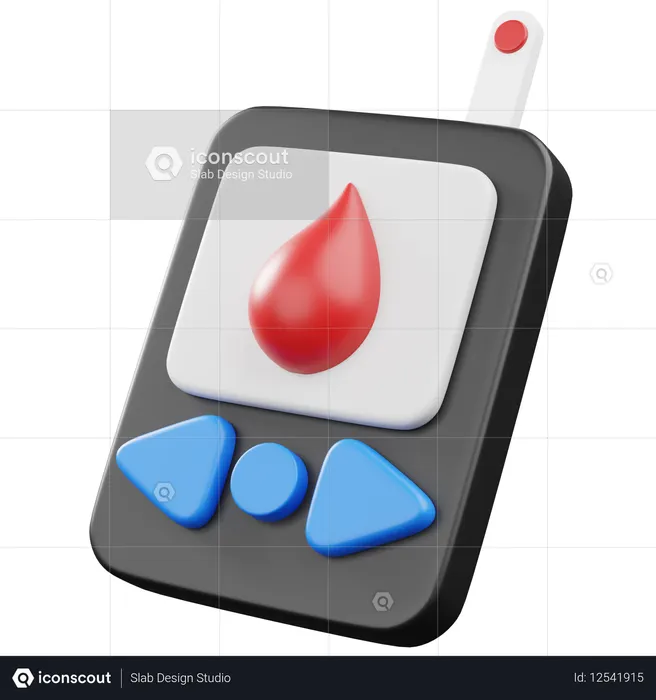 Blood Glucose Monitor  3D Icon