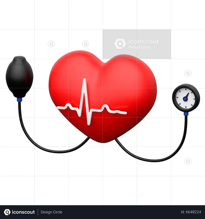 Blood pressure gauge  3D Icon
