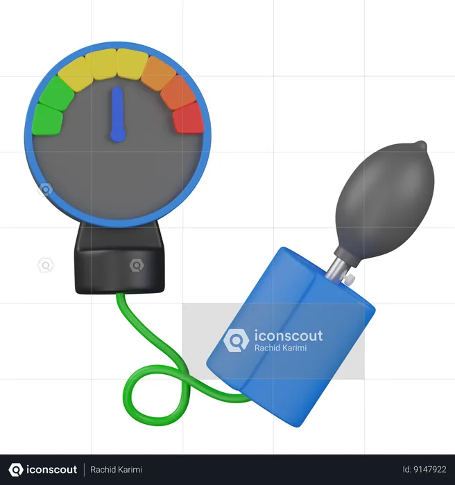 Blood Pressure Machin  3D Icon