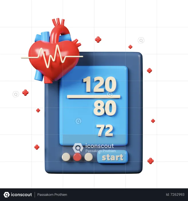 Blood Pressure Monitor  3D Icon