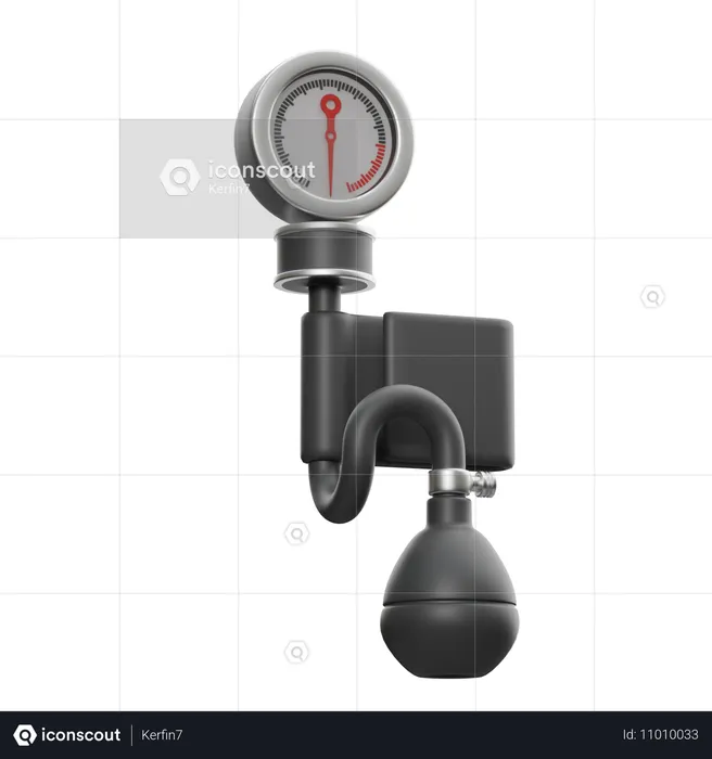 Blood pressure monitor.  3D Icon