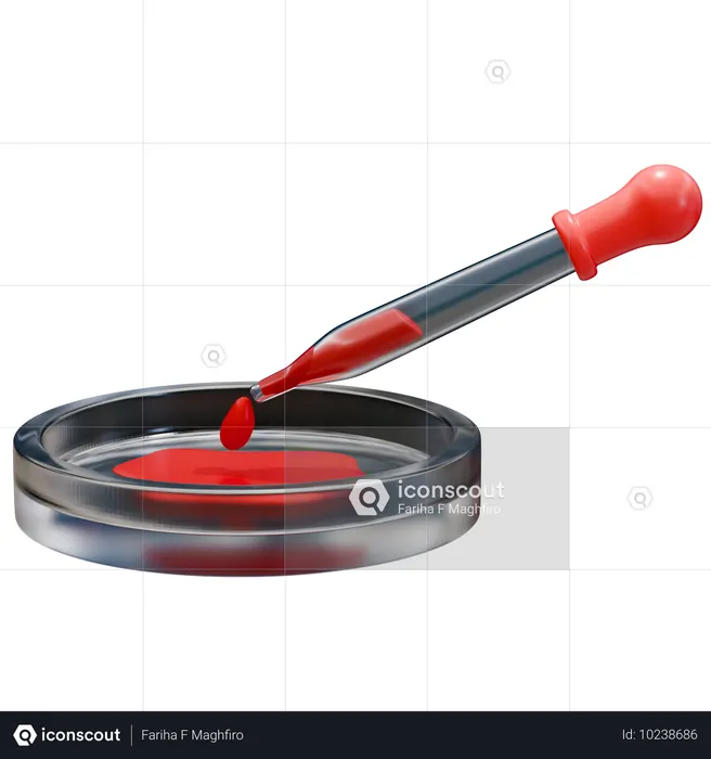 Blood Sample Analysis in Laboratory  3D Icon