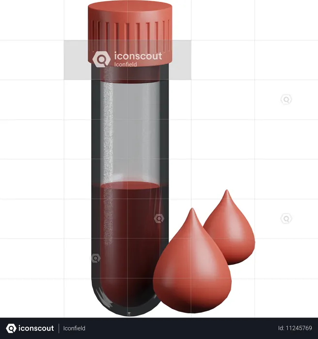 Blood test  3D Icon