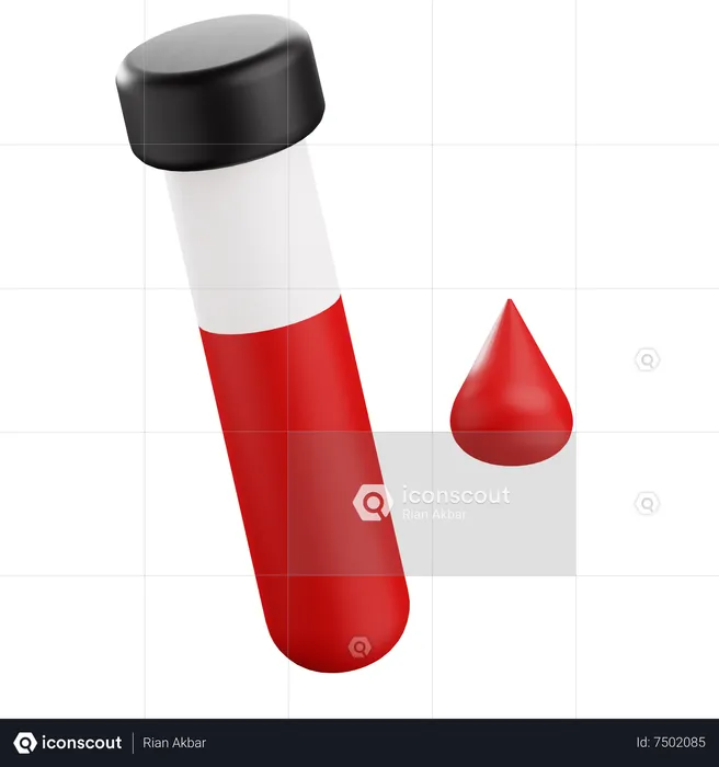 Blood Test  3D Icon