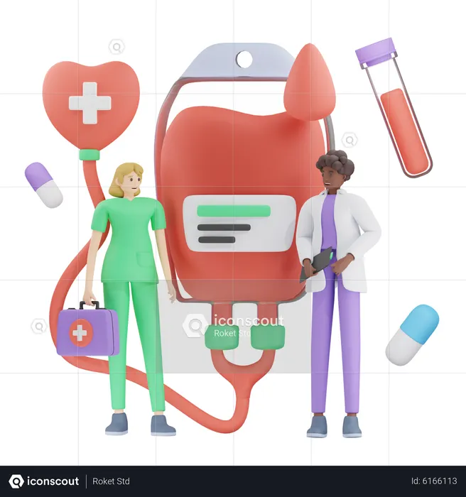 Blood Test  3D Icon