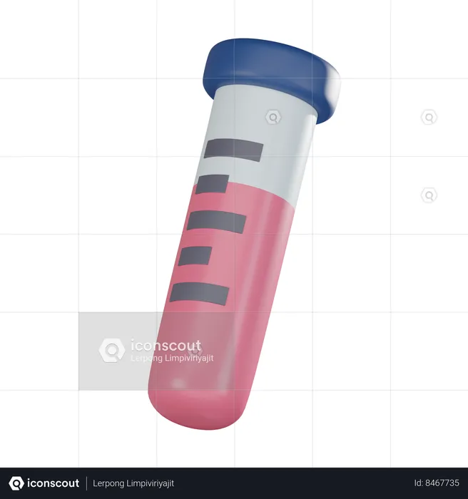 Blood Test Sample  3D Icon