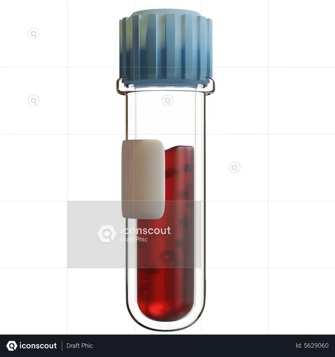 Blood Test Tube  3D Icon