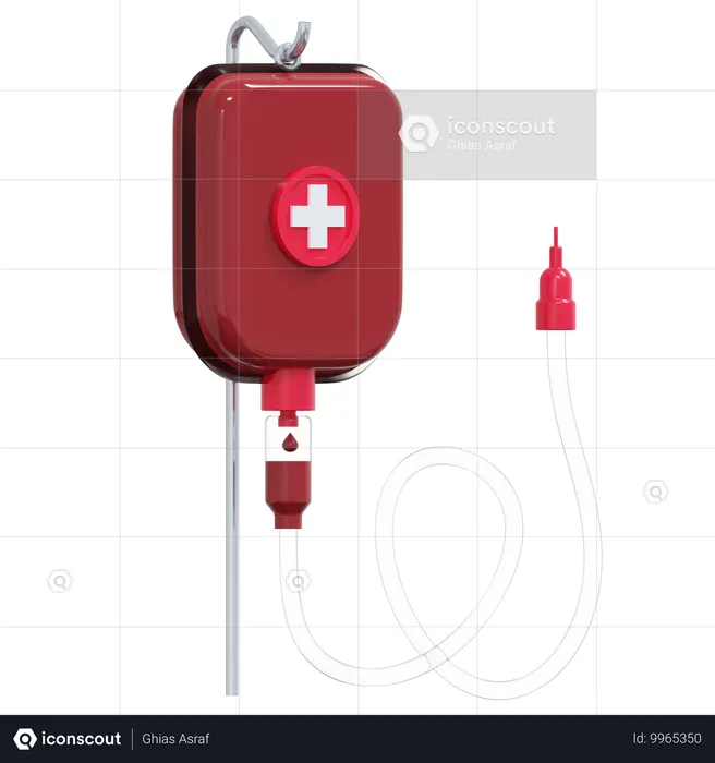 Blood Transfusion  3D Icon
