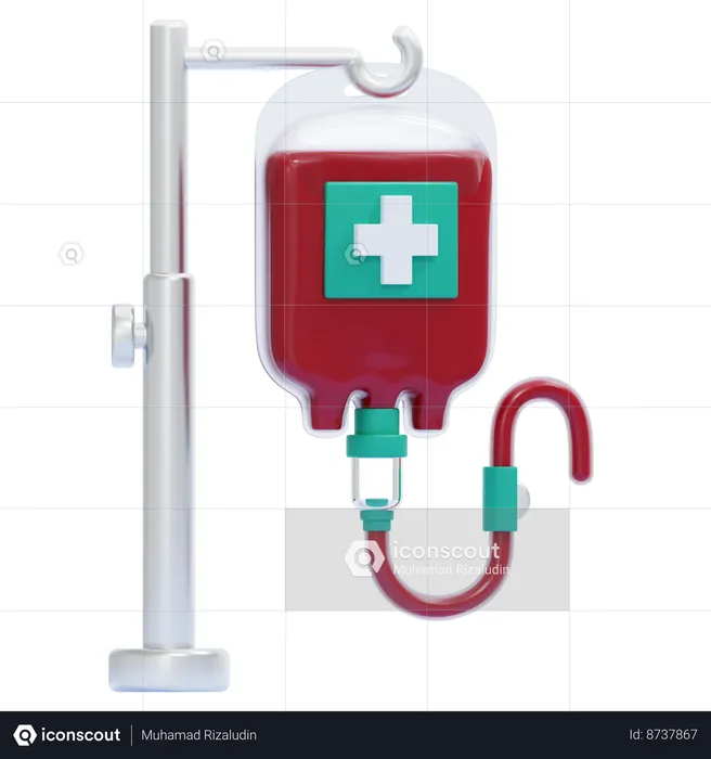 Blood Transfusion  3D Icon