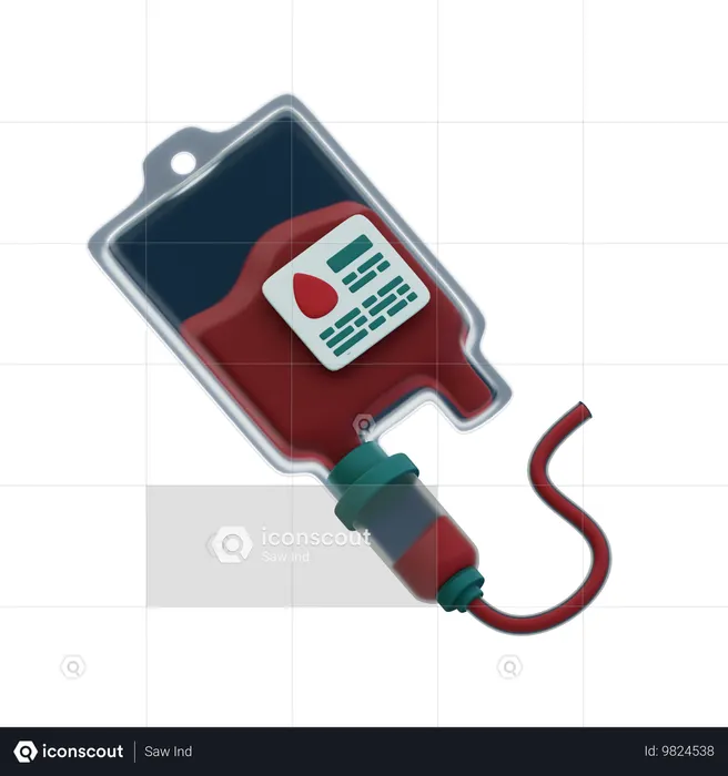 Blood transfusion  3D Icon